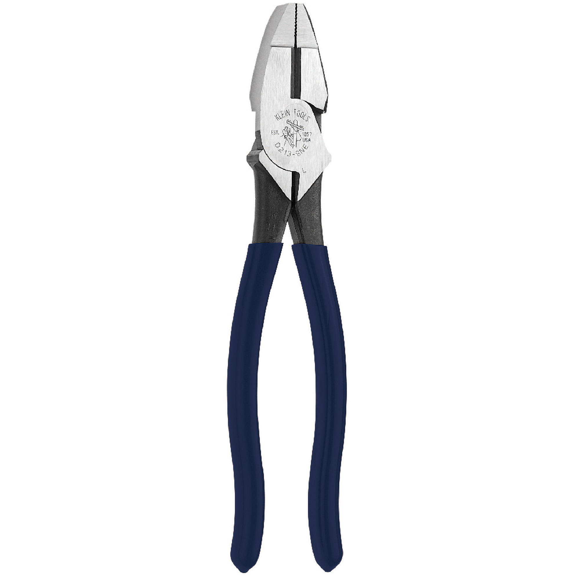 Klein Tools, Lineman's Pliers, High-Leverage, 8in., Pieces (qty.) 1 Material Steel, Jaw Capacity 1.38 in, Model# D213-8NE